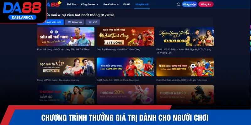 Chương trình thưởng giá trị dành cho người chơi