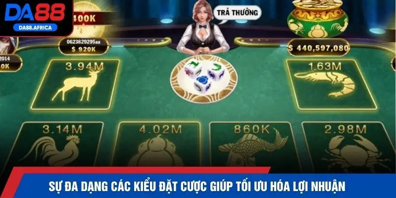 Sự đa dạng các kiểu đặt cược giúp tối ưu hóa lợi nhuận