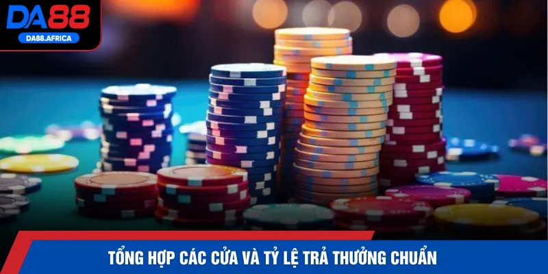 Tổng hợp các cửa và tỷ lệ trả thưởng chuẩn